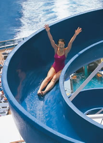 Water slide on a Carnival Cruise
