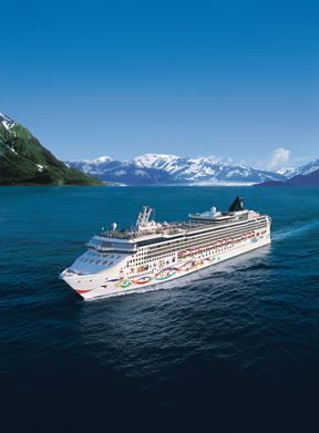 Norwegian Cruise Ship sailing to Alaska from Vancouver