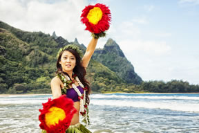 Hula Girl in Hawaii