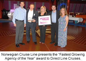 Norwegian Cruise Line Fastest Growing Travel Agency Award