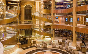 Atrium on the Regal Princess Cruise Ship
