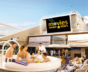 Movies under the stars on the Caribbean Princess