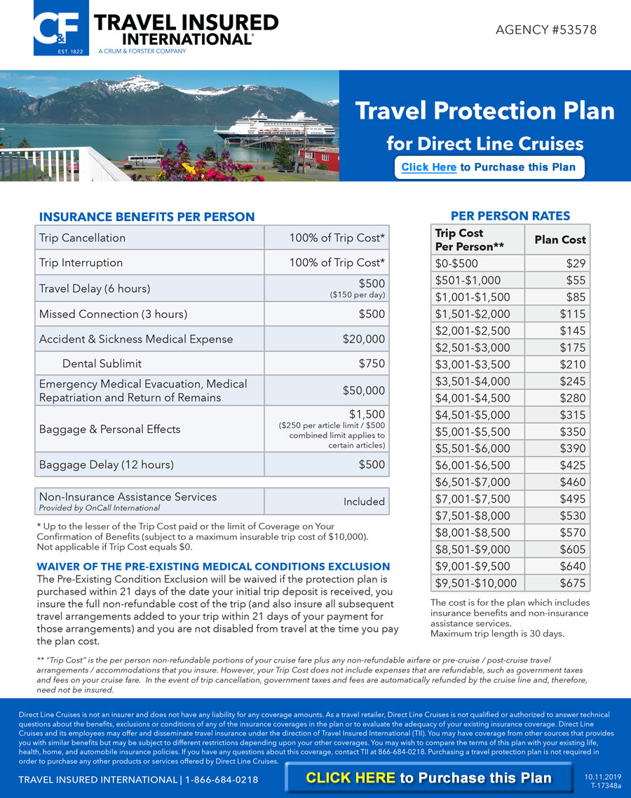 cruise travel insurance cost
