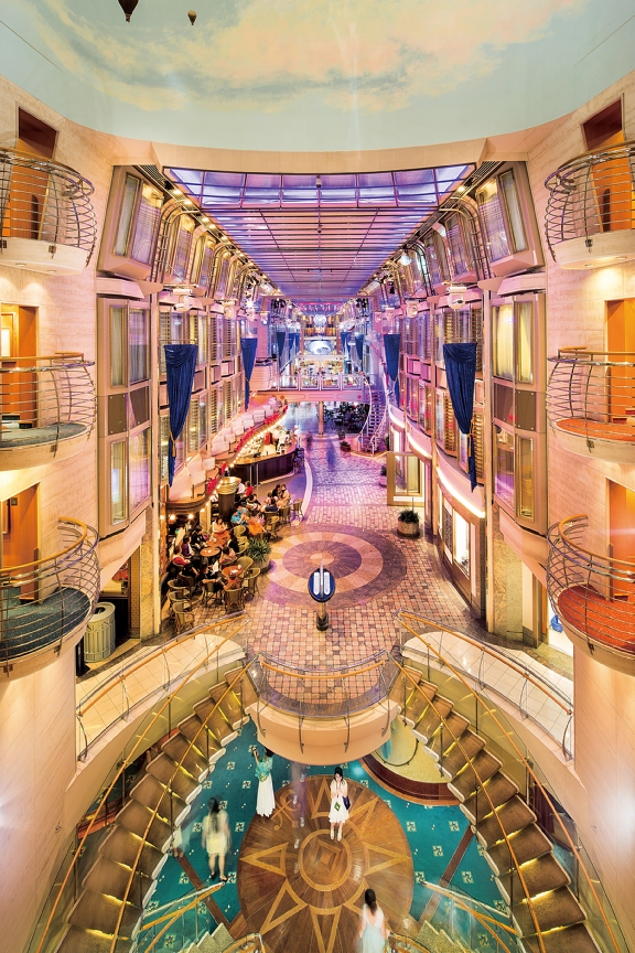 Inside center of the ship on #Mariner of the Seas by #Royal